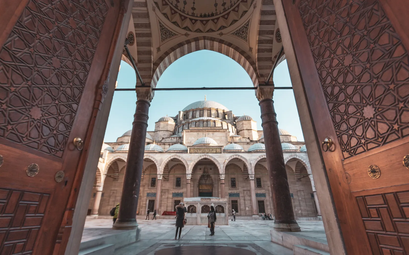 The Süleymaniye Mosque in Istanbul, designed by the architect Mimar Sinan